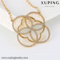 43007 Xuping simple bebilderte neueste Design Saudi-Gold Schmuck Halskette